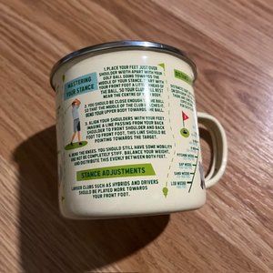 Gift Republic, Golf Guide Mug, Enamel Mug With Carabiner